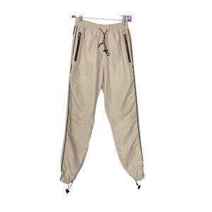 HOMME+FEMME Men Pants Size S Beige Workout Joggers Track Pants Cropped 78-13